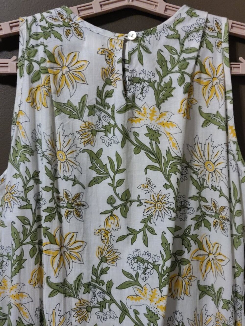 Livro Floral Cotton Sleeveless Maxi Dress With Pockets Size Medium - Picture 5 of 6